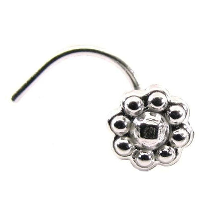 Ethnic  Sterling Silver Body Piercing Jewelry Nose Stud Pin Screw 20g