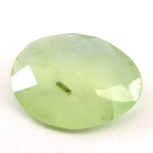 CERTIFIED 24.42Ct Natural Prehnite Fancy Checker Cut Gemstone