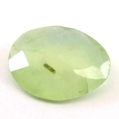 CERTIFIED 24.42Ct Natural Prehnite Fancy Checker Cut Gemstone