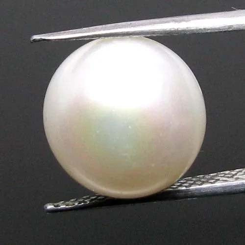 Certified 10.59Ct Natural Real Round White Pearl for Moon