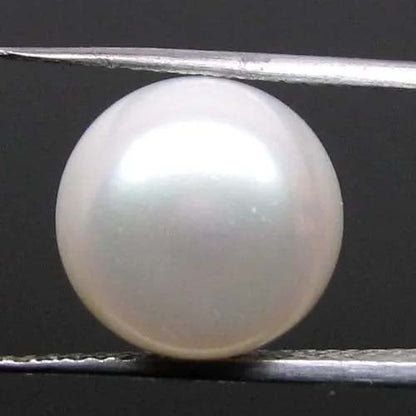 Certified 9.85Ct Natural Real Round White Pearl for Moon