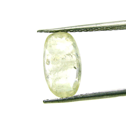 3.7Ct Natural Light Yellow Sapphire Oval Faceted Gemstone