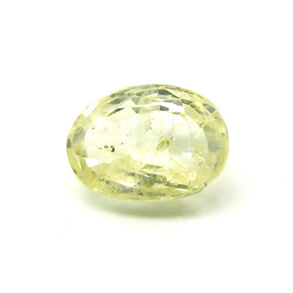 2.7Ct Natural Light Yellow Sapphire Oval Faceted Gemstone