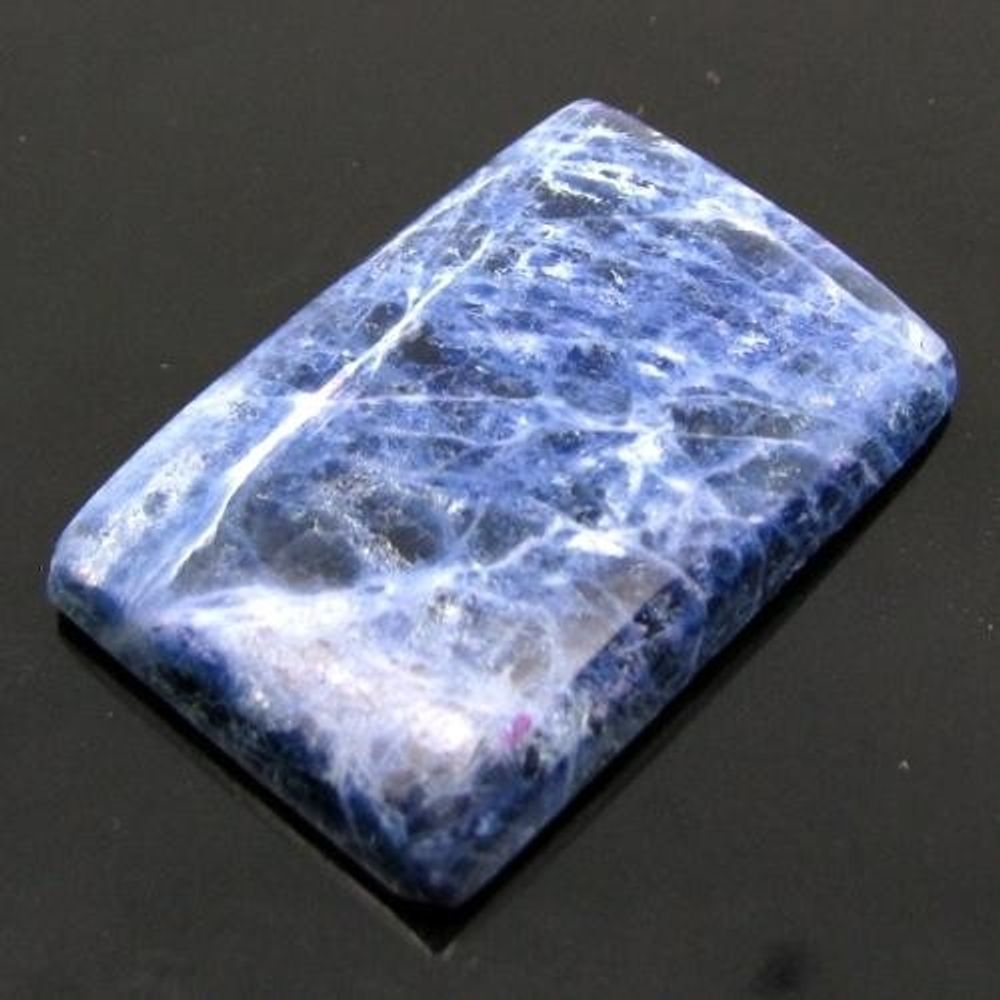 44.2Ct Natural Picture Sodalite Rectangle Cabochon Gemstone