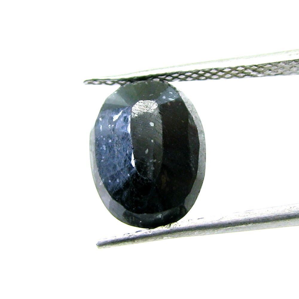 5Ct Blue Sapphire African Neelam Metal Inclusions Oval Natural Gemstone