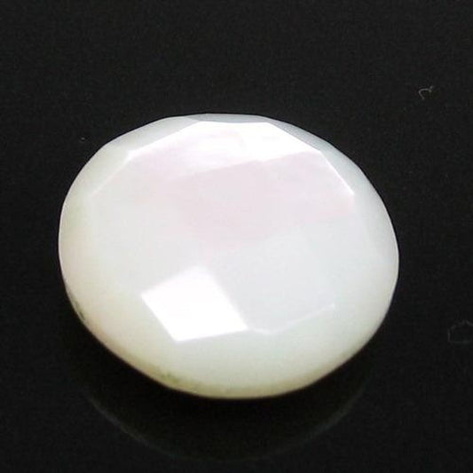 4.5Ct-Natural-Rainbow-Shell-Mother-of-Pearl-Round-Checker-Faceted-Gem