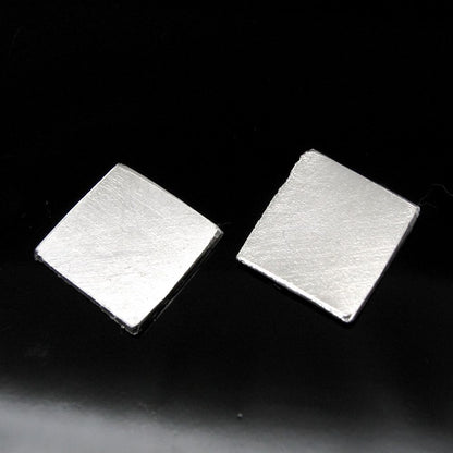 2pc Solid Silver Square Piece (Chokor) in Silver