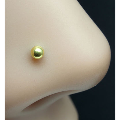 14k Real Gold simple Nose Stud
