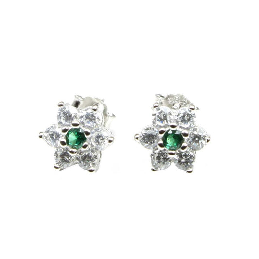 925 Silver Stud Earring Set In Platinum Finish