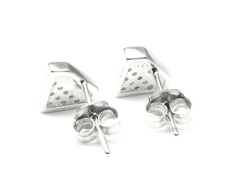 Women pure Silver Earrings with Push Back 