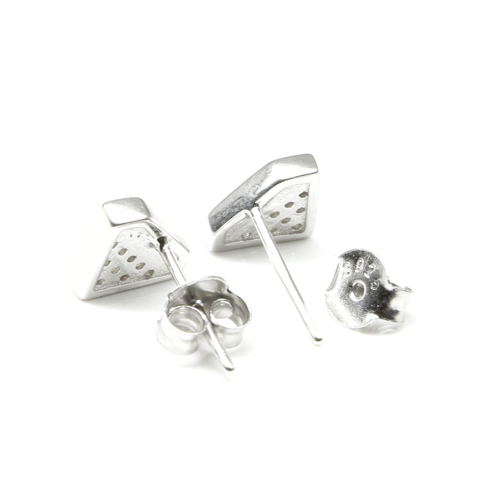 Women pure Silver Earrings with Push Back