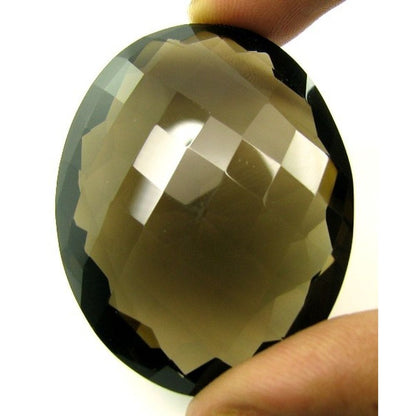 CLASSIC-LARGE-Fine-164.5Ct-Oval-Cut-Smoky-Quartz-Crystal-Gem