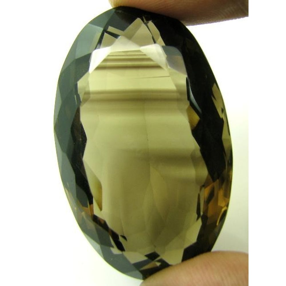 TOP-LARGE-Fine-187.1Ct-Oval-Cut-Smoky-Quartz-Crystal-Gem