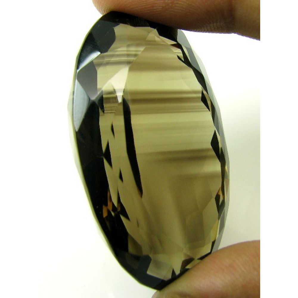 TOP LARGE Fine 186Ct Oval Cut Smoky Quartz Crystal Gemstone