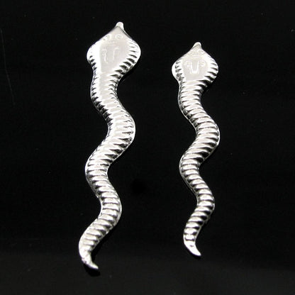 Real Silver Naag Naagin Meditation Pooja Snakes Pair