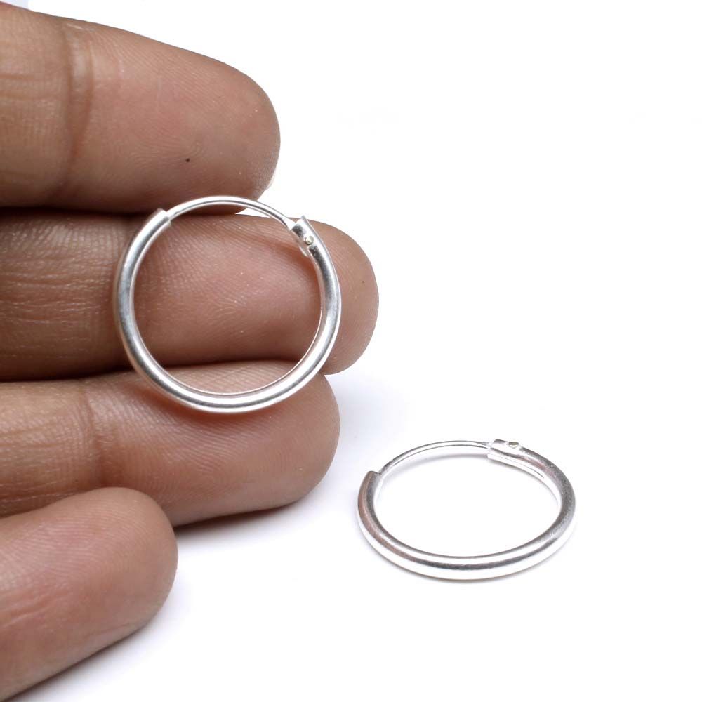 Tiny Circle Earrings - Sterling Silver – Burnish