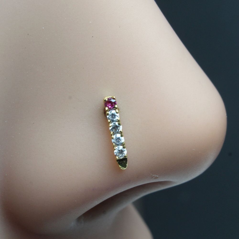 gold-plated-indian-nose-stud-pink-white-cz-corkscrew-piercing-nose-ring-10902