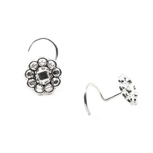 Ethnic  Sterling Silver Body Piercing Jewelry Nose Pin