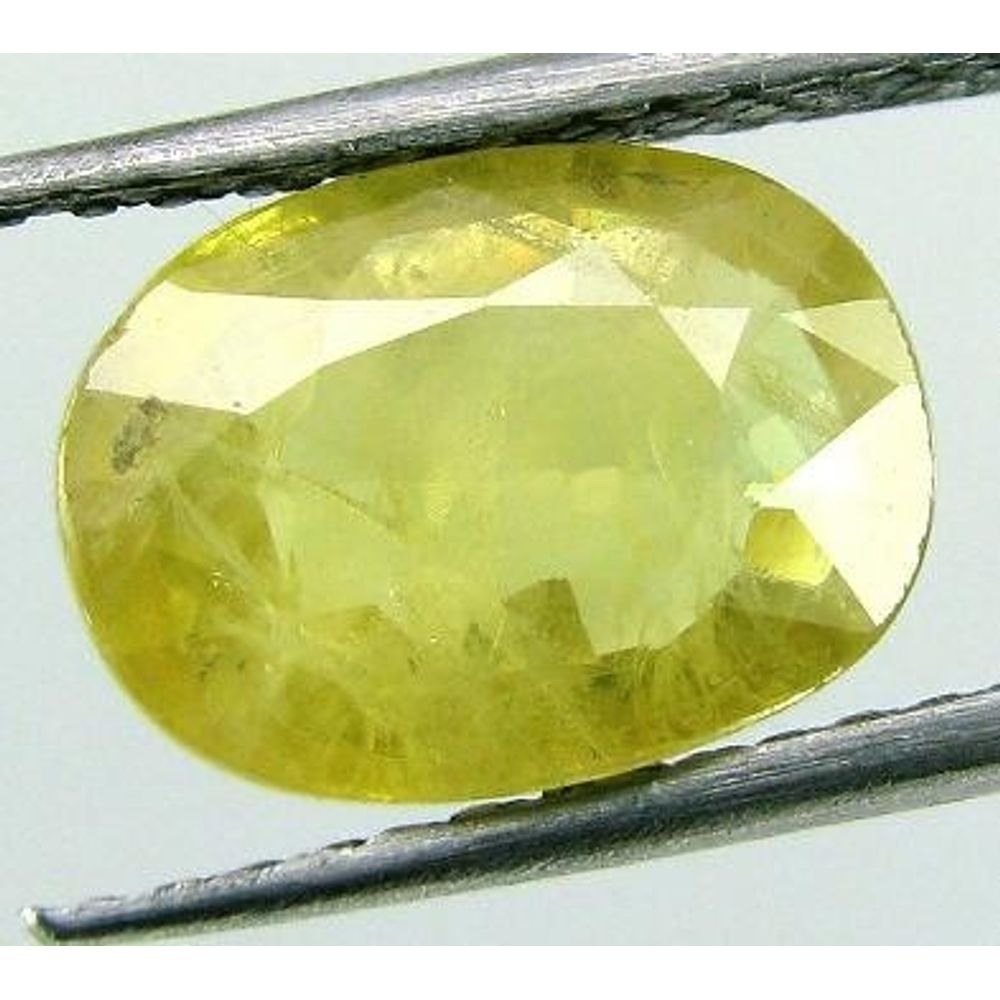 3.2Ct Natural Precious Yellow Sapphire Pukhraj Oval Mix Cut Gemstone