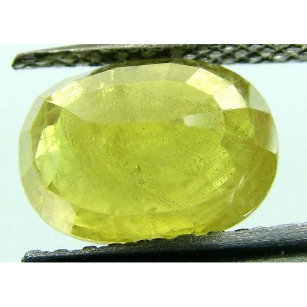 4Ct Natural Precious Yellow Sapphire Pukhraj Oval Mix Cut Gemstone