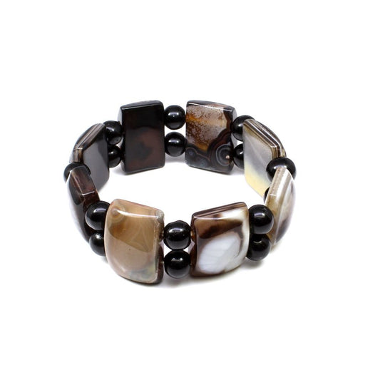 Natural Gemstone Band Stretchable Bracelet