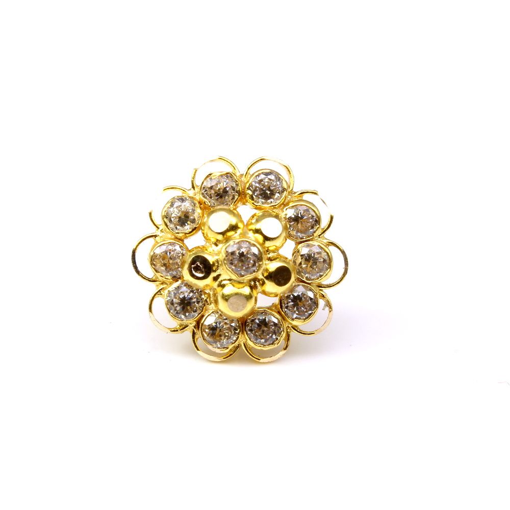 Gold flower clearance nose stud