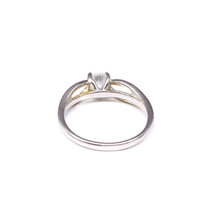 Silver white CZ women finger ring