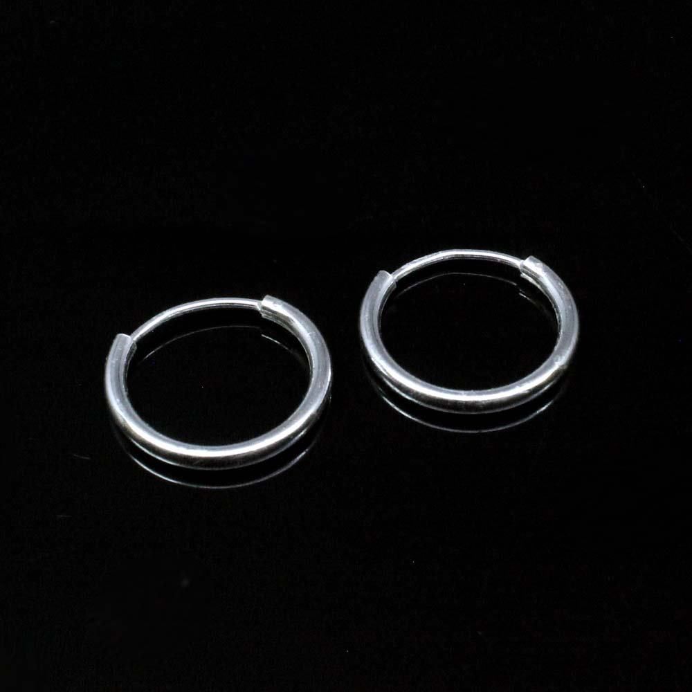 Basic Pure Silver Bali Earrings for Girls