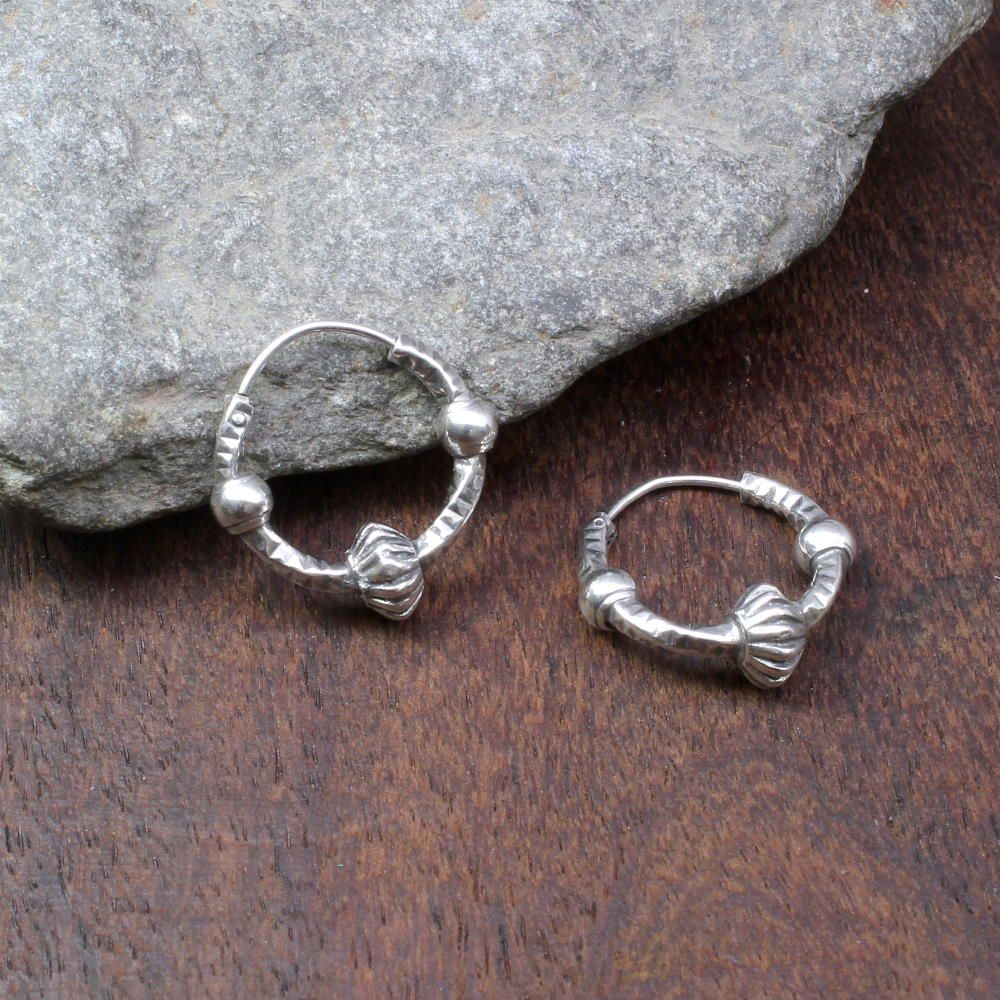 Oxidized Sterling Silver earrings