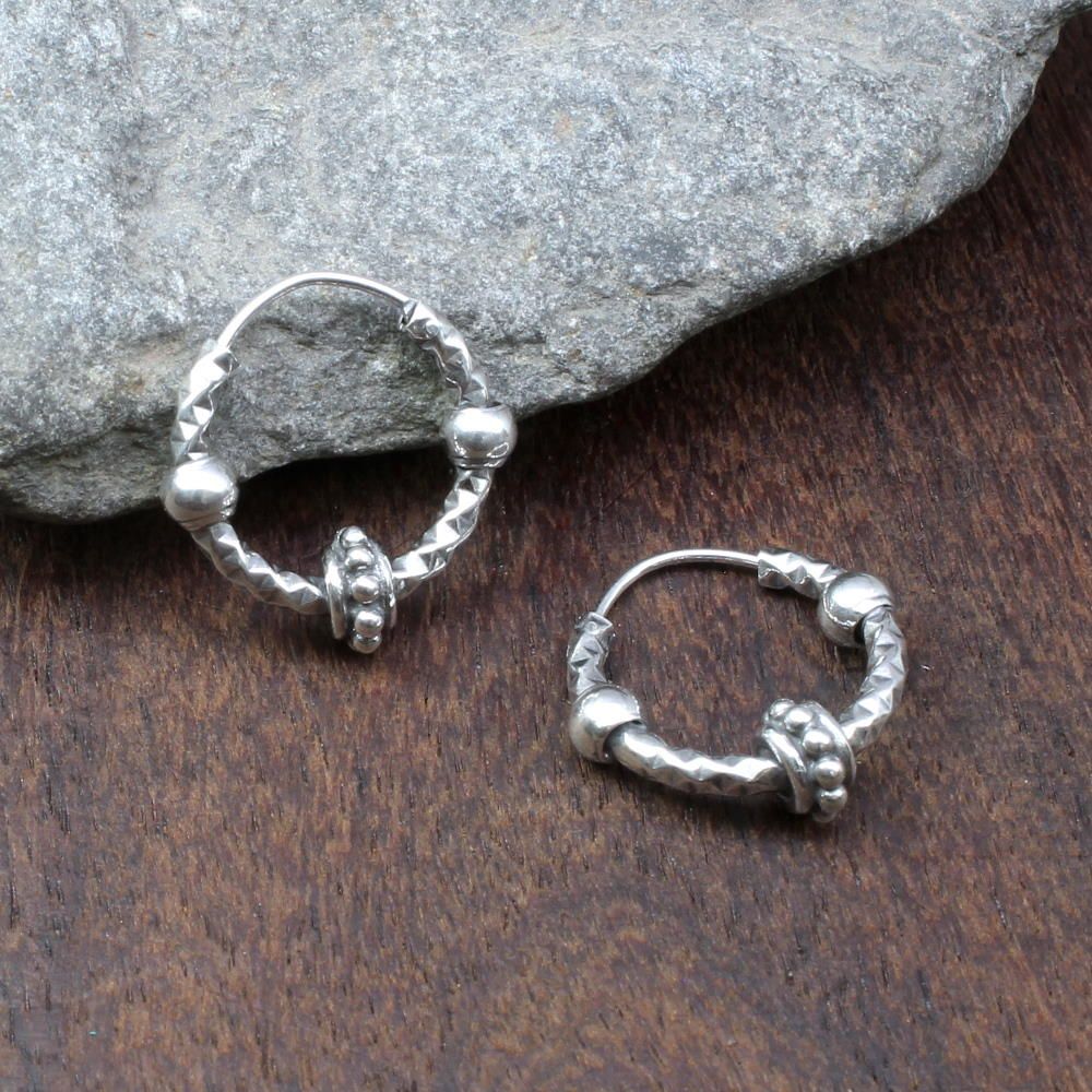 Silver Oxidized Earrings