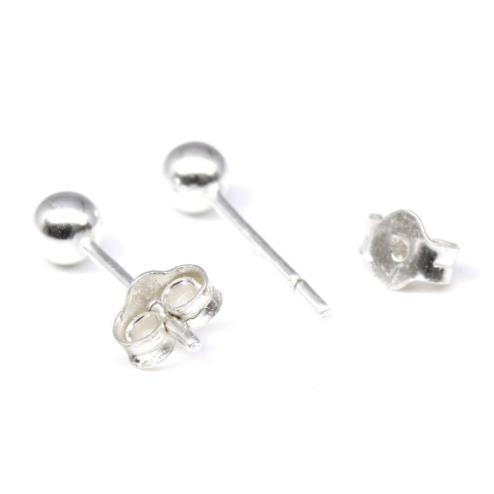 pure Silver Earrings with Push Back