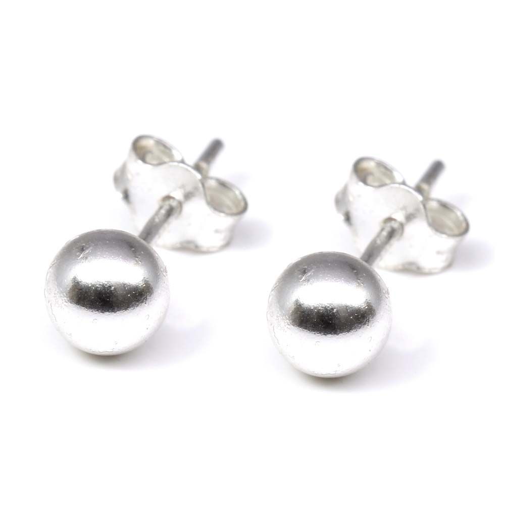 Modern Taxco Silver Stud Earrings from Mexico - Abstract Idea | NOVICA