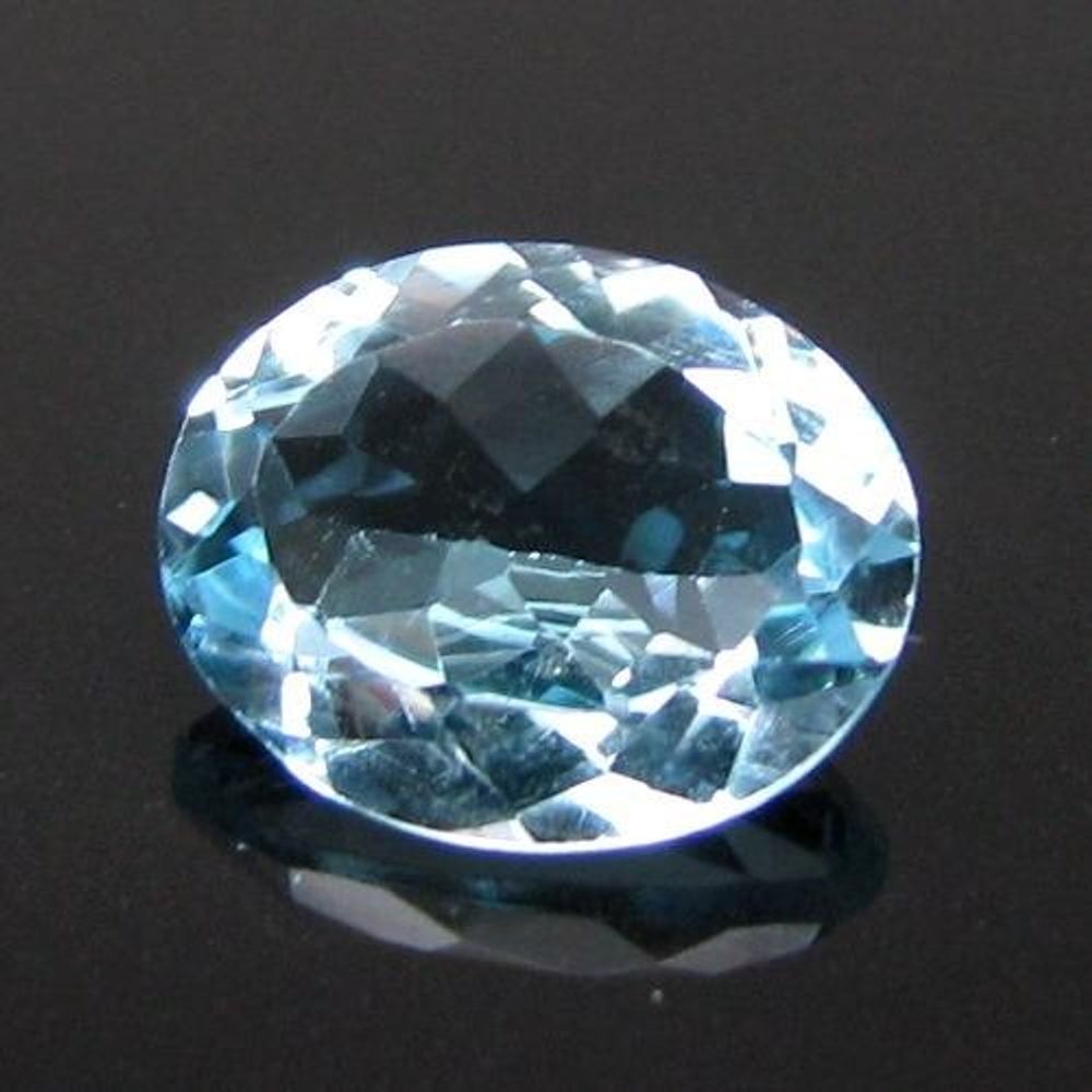 CERTIFIED-3.72Ct-Natural-Blue-TOPAZ-Oval-Faceted-Clear-Gemstone