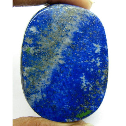 Natural Untreated Blue Lapis Lazuli Oval Shape Carved Gem