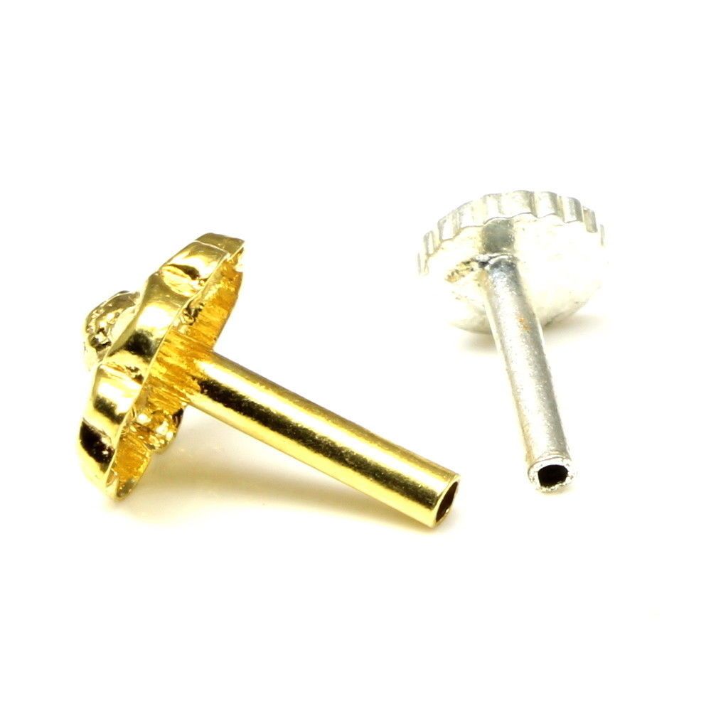 Gold plated nose ring Push Pin