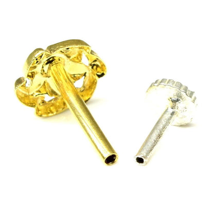 Traditional gold plated nose stud