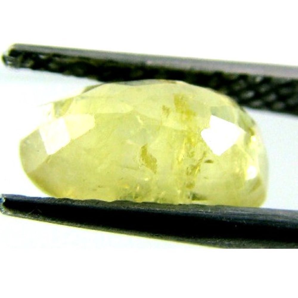 2.6Ct 100% Natural Earth Mined Ceylon Yellow Sapphire Oval Faceted Gemstone