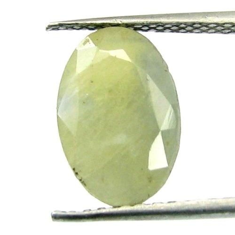 5.1Ct Natural Yellow Sapphire (Pukhraj) Oval Faceted Gemstone