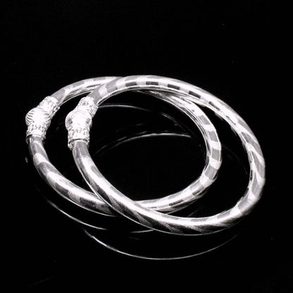 Real Silver Bangles Bracelet 5.7cm