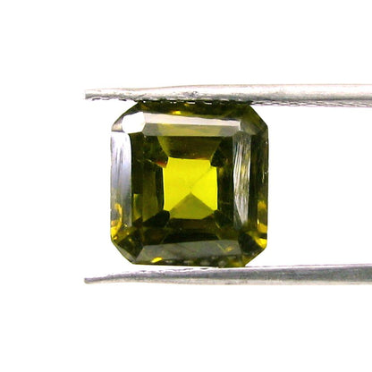 9.1Ct Dark Green Cubic Zirconia Square Faceted Gemstone