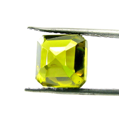 9.1Ct Dark Green Cubic Zirconia Square Faceted Gemstone